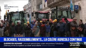 Des agriculteurs mobilisés devant la préfecture de Mont-de-Marsan, dans les Landes