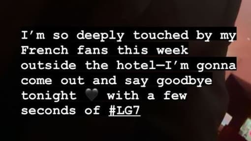 Le message diffusé sur Instagram par Lady Gaga le dimanche 28 juillet