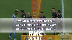 Une altercation éclate... dès le toss lors du derby de Porto Alegre au Brésil