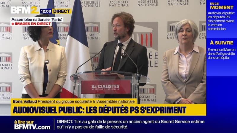 Audiovisuel public: "Une commission d'enquête sous influence, sous ingérence" dénonce Boris Vallaud (PS)