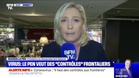 Coronavirus: selon Marine Le Pen, "gouverner c'est prévoir, ce n'est pas parier sur le fait ou compter sur la chance"