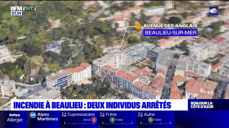 Incendie à Beaulieu-sur-Mer: deux personnes interpellées