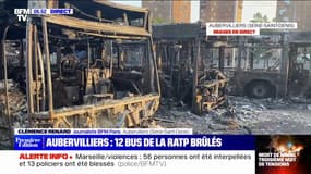 Émeutes: 12 bus de la RATP ont été brûlés cette nuit à Aubervilliers