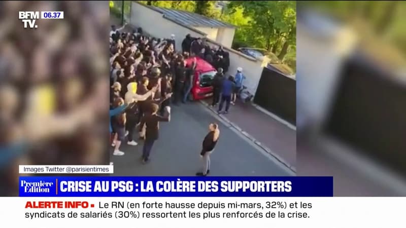 La grogne des supporters du PSG devant le domicile de Neymar et le siège du club