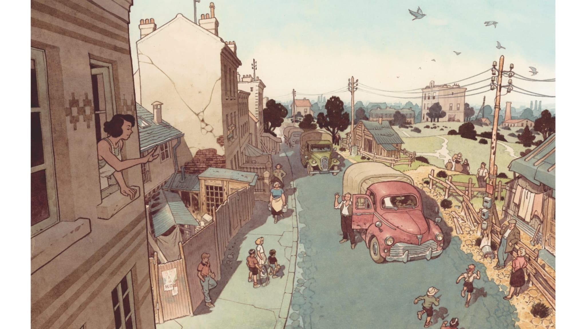 La couverture de l'album "Des Lilas à Belleville" d'Eddy Mitchell et Ralph Meyer La couverture de l'album "Des Lilas à Belleville" d'Eddy Mitchell et Ralph Meyer