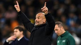 L'entraineur espagnol de Manchester City, Pep Guardiola, lors du match de poules de la Ligue des Champions, le 24 novembre 2021 à l'Etihad Stadium