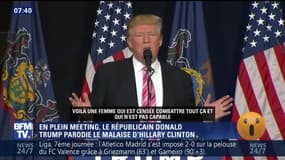 Donald Trump parodie le malaise d'Hillary Clinton en plein meeting - 03/10