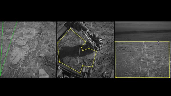 Images fournies par la plateforme AI4Mars Images fournies par la plateforme AI4Mars