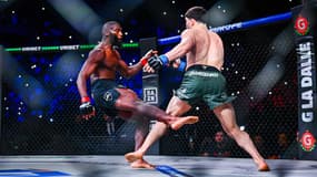 Cédric Doumbè face à Baki, à Paris le 7 mars 2024