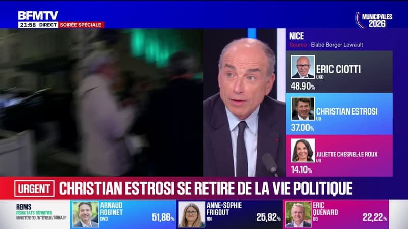 Retrait de Christian Estrosi de la vie politique: "C'est une page de l'histoire de Nice qui se tourne", confie Jean-François Copé, maire LR de Meaux