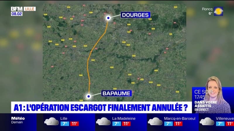 Nord: l'opération escargot finalement annulée sur l'A1