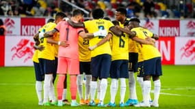 Les joueurs de l'Équateur, à Dusseldorf le 27 septebre 2022