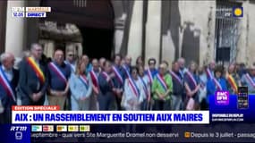 Maires agressés: un rassemblement observé devant la mairie d'Aix-en-Provence