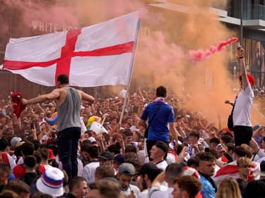 L'extérieur de Wembley avant Angleterre-Italie le 11 juillet