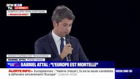 Élections européennes: "L'Europe est mortelle, et voter pour l'extrême-droite c'est appuyer sur la gachette", affirme Gabriel Attal