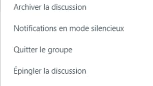 Comment archivez un groupe?