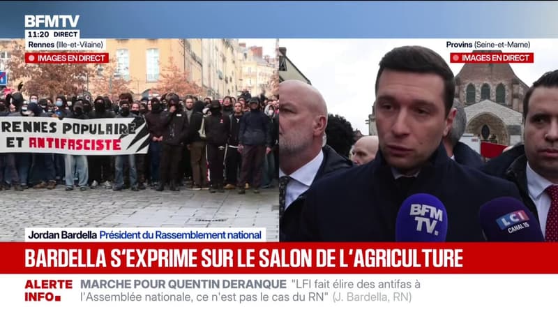 Salon de l'Agriculture: "Aucun agriculteur ne sera dupe du changement de pied tardif du président de la République sur le Mercosur", assure Jordan Bardella