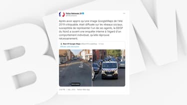 Un policier a été pris en photo sur Google Maps en train de faire deux doigts d'honneur à Roubaix.