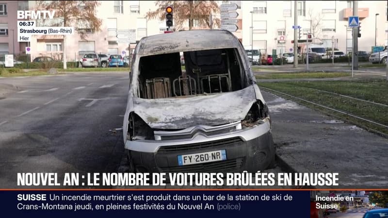 Nouvel an: le nombre de véhicules brûlés en hausse
