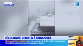 Réveil blanc ce matin à Isola 2000 !