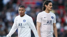 Kylian Mbappé et Edinson Cavani