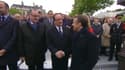 Emmanuel Macron et François Hollande aux cérémonies du 8-Mai.
