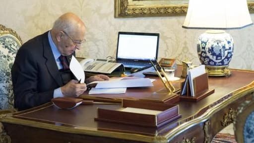 Le président italien Giorgio Napolitano, le 31 décembre 2012.