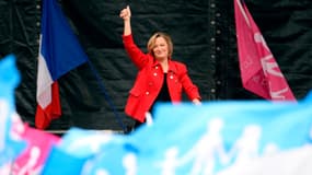 Ludovine de La Rochère, présidente de "La Manif Pour Tous", le 5 octobre 2014 à Paris.