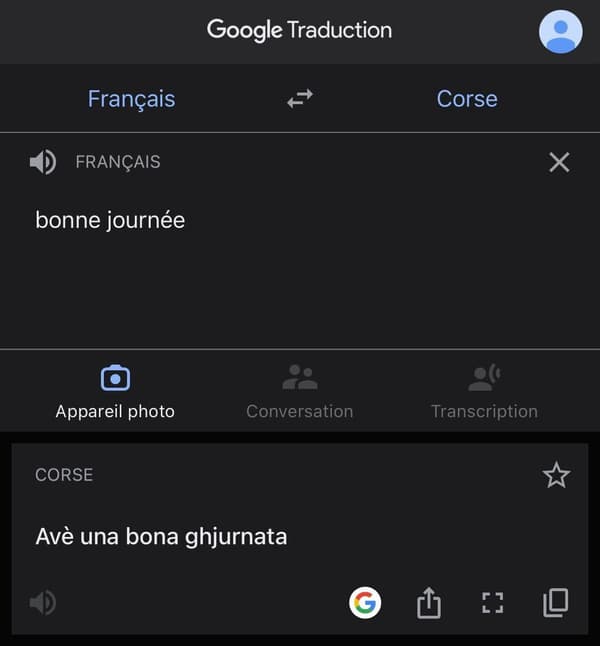 La traduzione di Google è ora disponibile per Corsica