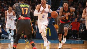 Russel Westbrook face à Dennis Schroder 