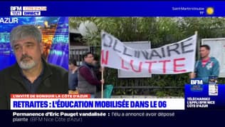 Réforme des retraites: des enseignants en grève au lycée Apollinaire à Nice