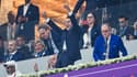 La joie d'Emmanuel Macron lors de la demi-finale de la Coupe du monde entre la France et le Maroc (2-0)