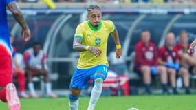 Raphinha lors du match amical Brésil-États-Unis, le 12 juin 2024.