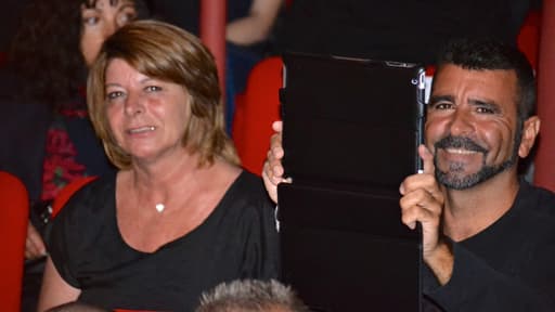 Marie-Josée Benitez et son mari Francisco le 18 mai dernier, au concours Miss Roussillon.