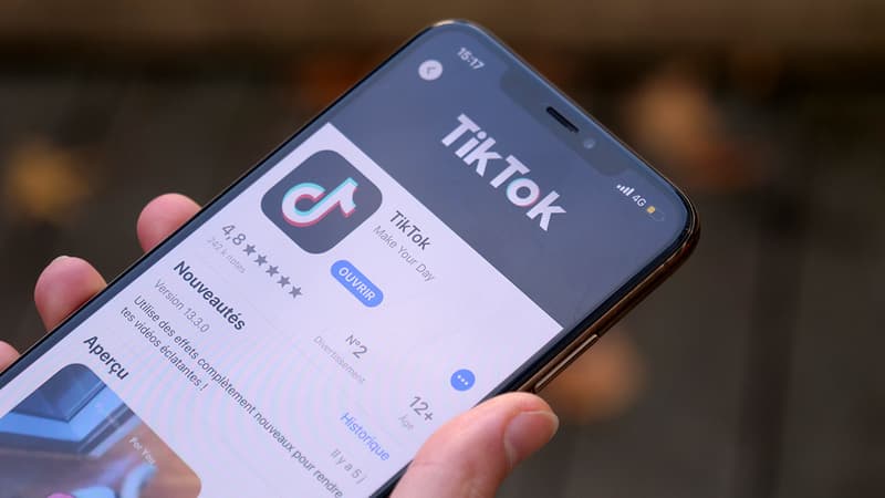 L'application TikTok sur l'App Store d'iOS