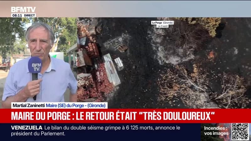 Incendies en Gironde: "183 maisons complètement détruites c'est une véritable catastrophe", déplore le maire du Porge