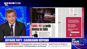 "L'État n'a rien à cacher": Gérald Darmanin dit "comprendre" la plainte déposée par la famille de Samuel Paty