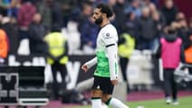 Mohamed Salah lors d'un match West Ham-Liverpool, à Londres le 27 avril 2024
