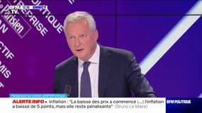 Bruno Le Maire estime que la proposition de Xavier Bertrand d'une ristourne sur le prix des carburants "n'est pas responsable"