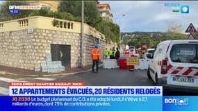 Douze appartements évacués et vingt résidents relogés à la suite des éboulements à Nice