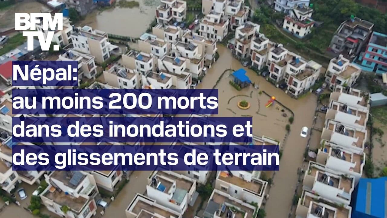 Népal: au moins 200 morts dans des inondations et des glissements de ...