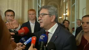 jean-Luc Mélenchon à l'Assemblée nationale ce mercredi.