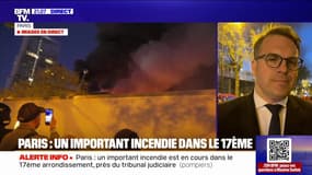 Incendie à Paris: "Le centre de tri est complètement détruit, mais il n'y a pas de propagation pour le moment à d'autres bâtiments", indique Geoffroy Boulard (maire LR du 17ème arrondissement)