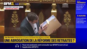 "Honte à vous" s'indigne Ugo Bernalicis (LFI) lors du débat sur l'abrogation de la réforme des retraites à l'Assemblée