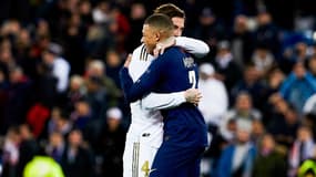 Kylian Mbappé et Sergio Ramos lors de Real Madrid-PSG