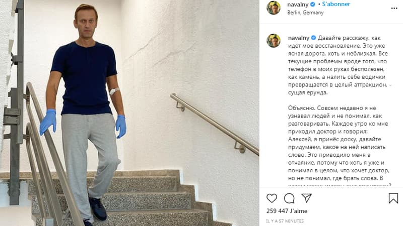 Alexeï Navalny s'exprime sur son état de santé