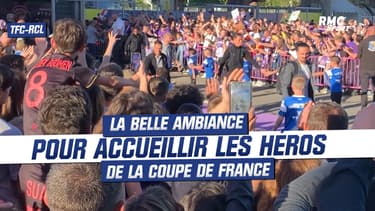 Toulouse-Lens : La belle ambiance pour accueillir les héros de la Coupe de France