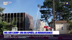 Villeurbanne: un an après l'incendie, le Bel Air Camp se relève progressivement