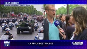 14 juillet: Emmanuel Macron hué au début de son passage sur les Champs-Élysées