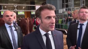 Le président de la République Emmanuel Macron le 25 février 2023 au salon de l'agriculture